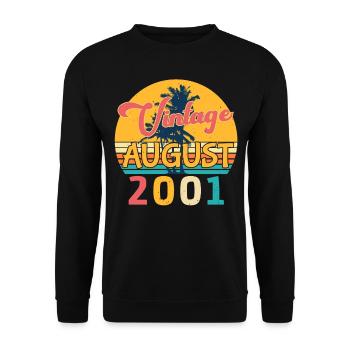 Année de naissance 2001 en août - Sweat-shirt Unisexe - noir - Devant - Alina (178cm) & Michal (187cm)