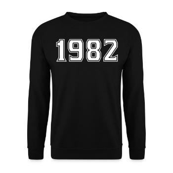 1982 Year - Lucky Year - Unisex Sweatshirt - black - Front - Alina (178cm) & Michal (187cm)