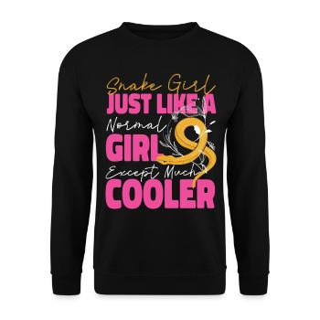 Serpent Serpent Serpent Fille Tout comme - Sweat-shirt Unisexe - noir - Devant - Alina (178cm) & Michal (187cm)