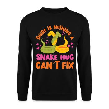 Snake Serpent There Is Nothing A - Unisex Sweatshirt - black - Front - Alina (178cm) & Michal (187cm)