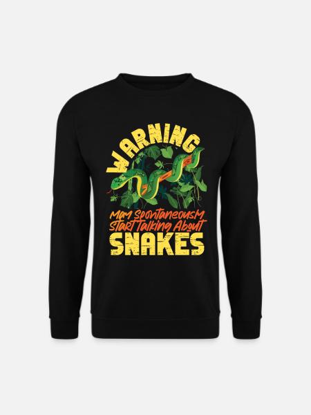 Snake Serpent Warning May - Unisex Sweatshirt - black