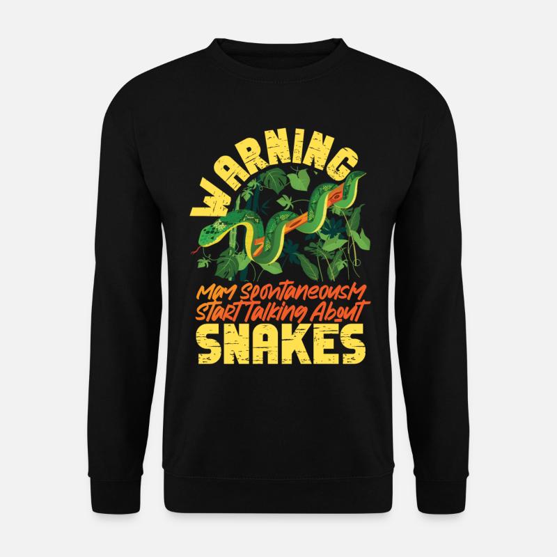 Snake Serpent Warning May - Unisex Sweatshirt - black