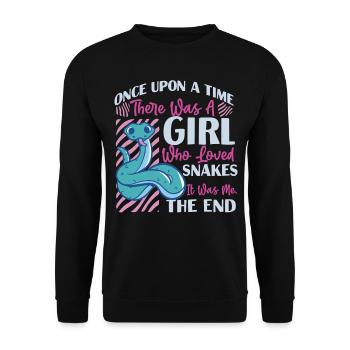 Snake Serpent Girl Once Upon A - Unisex Sweatshirt - black - Front - Alina (178cm) & Michal (187cm)