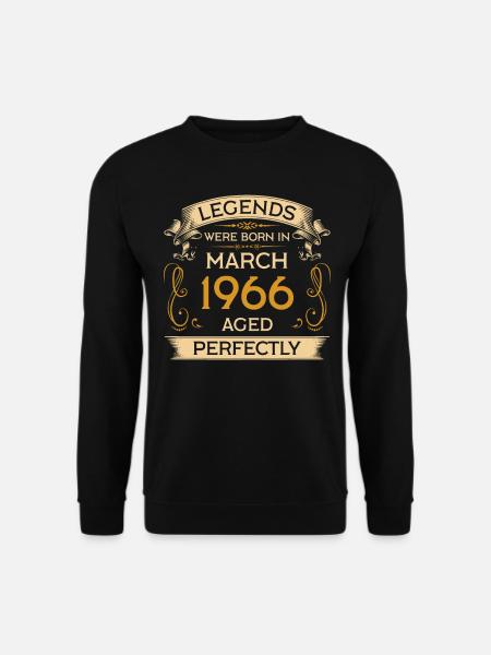 Geburtstag Legends Were Born In März 1966 - Unisex Pullover - Schwarz
