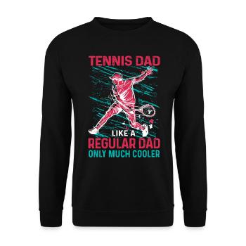 Cool Tennis Dad Tennis Player Father - Unisex Sweatshirt - black - Front - Alina (178cm) & Michal (187cm)