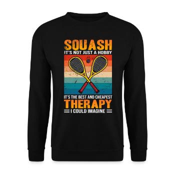 It's the best and cheapest Therapy Squash - Unisex Pullover - Schwarz - Vorne - Alina (178cm) & Michal (187cm)
