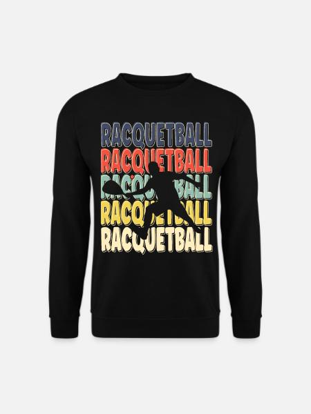 Cool Retro Text Silhouette Racquetball - Unisex Sweatshirt - black