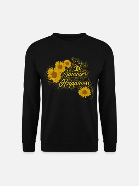Summer Happiness Bee Sunflower - Unisex Sweatshirt - black