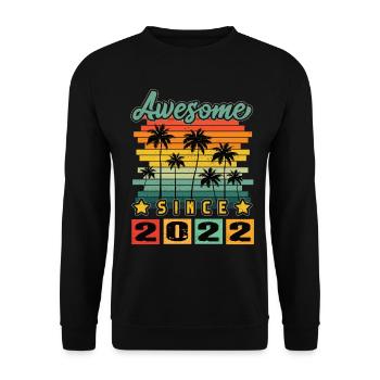 Awesome Since 2022 - Unisex Pullover - Schwarz - Vorne - Alina (178cm) & Michal (187cm)