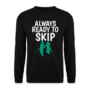 Seilspringen Für Fitness Roping - Unisex Pullover - Schwarz - Vorne - Alina (178cm) & Michal (187cm)