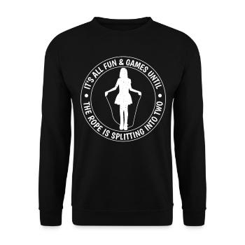 Seilspringen Für Fitness Roping - Unisex Pullover - Schwarz - Vorne - Alina (178cm) & Michal (187cm)