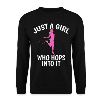 Seilspringen Für Fitness Roping - Unisex Pullover - Schwarz - Vorne - Alina (178cm) & Michal (187cm)