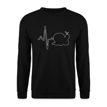 Snail Heartbeat - Unisex Sweatshirt - black - Front - Alina (178cm) & Michal (187cm)