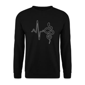 Battement de cœur de serpent - Sweat-shirt Unisexe - noir - Devant - Alina (178cm) & Michal (187cm)