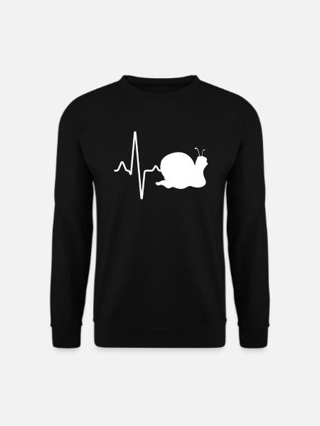 Schnecke Herzschlag - Unisex Pullover - Schwarz