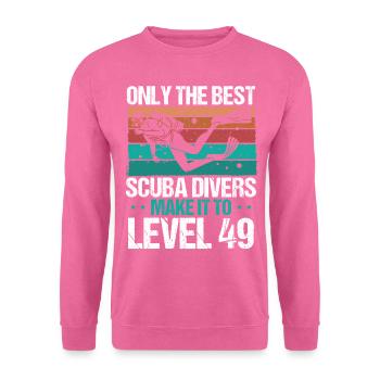 49 Scuba Diving Level 49 Year Diver Snorkeling - Unisex Pullover - Pink - Vorne