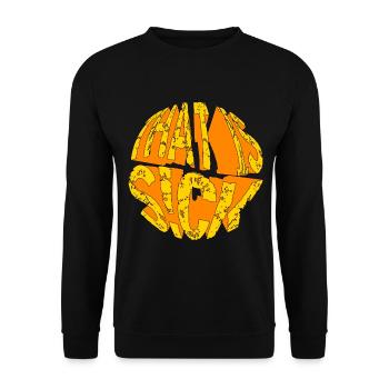 THAT IS SICK VINTAGE RETRO MOUNTAINBIKE - Unisex Pullover - Schwarz - Vorne - Alina (178cm) & Michal (187cm)