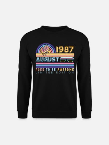 Geschenkidee August 1987 - Unisex Pullover - Schwarz