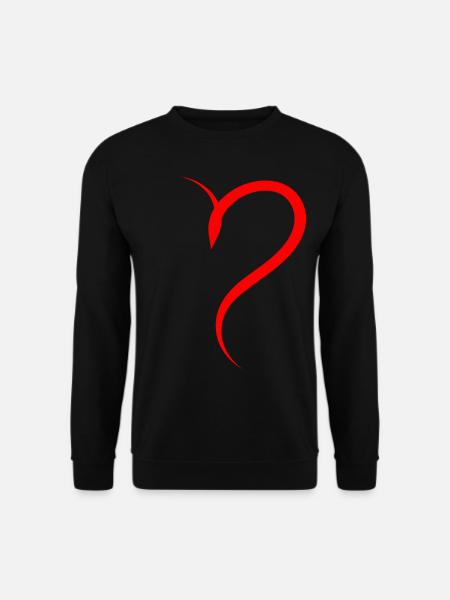 Half Red Heart - Unisex Sweatshirt - black
