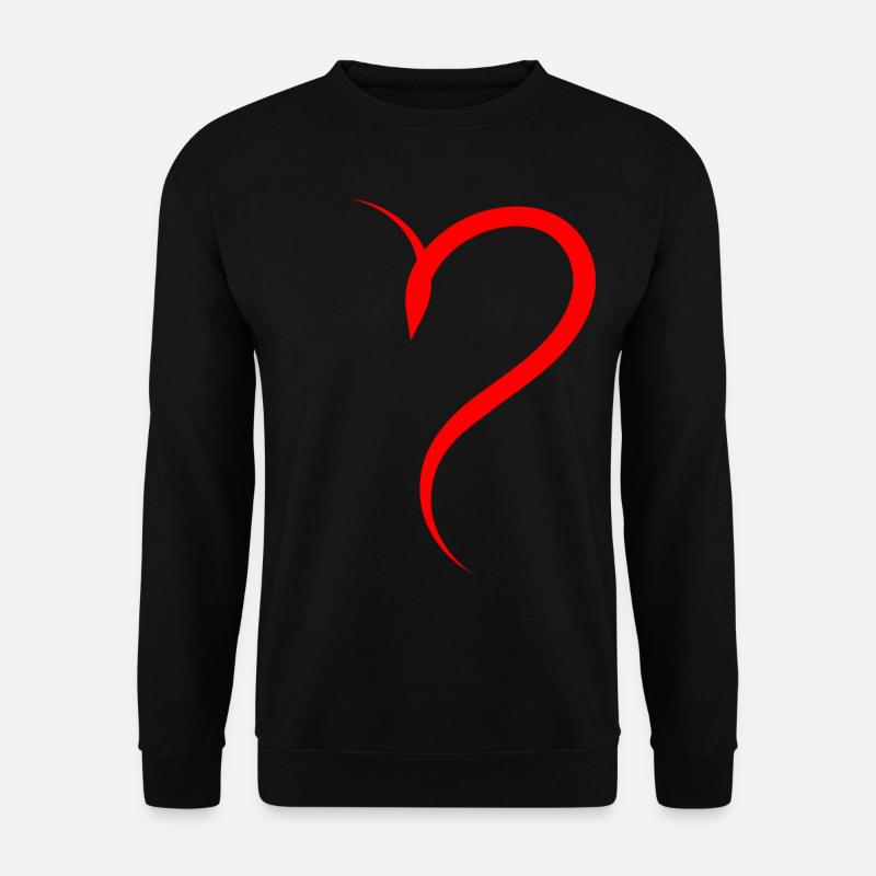 Half Red Heart - Unisex Sweatshirt - black
