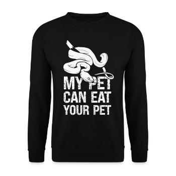 Serpent Serpent Mon animal de compagnie peut manger votre - Sweat-shirt Unisexe - noir - Devant - Alina (178cm) & Michal (187cm)