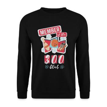 Membre de Bowling Design du 300 Club Retro Bowler - Sweat-shirt Unisexe - noir - Devant - Alina (178cm) & Michal (187cm)