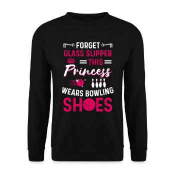 This Princess Wears Bowling Shoes für Bowler Frau - Unisex Pullover - Schwarz - Vorne - Alina (178cm) & Michal (187cm)