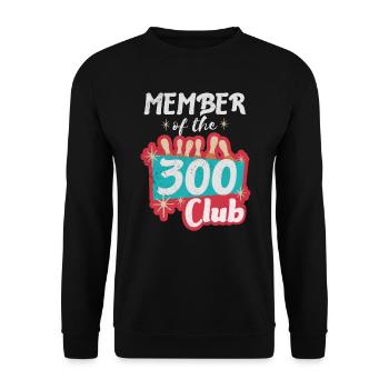 Membre de Bowling Design du 300 Club Retro Bowler - Sweat-shirt Unisexe - noir - Devant - Alina (178cm) & Michal (187cm)