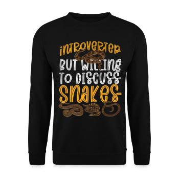 Snake Serpent Introverted But - Unisex Pullover - Schwarz - Vorne - Alina (178cm) & Michal (187cm)