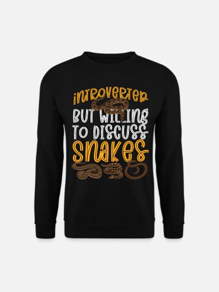 Snake Serpent Introverted But - Unisex Sweatshirt - black