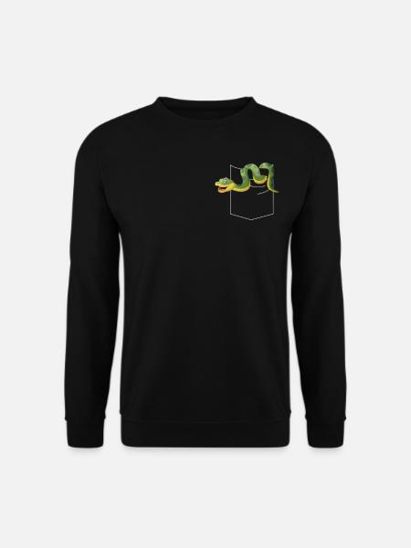 Snake Serpent Pocket - Unisex Sweatshirt - black
