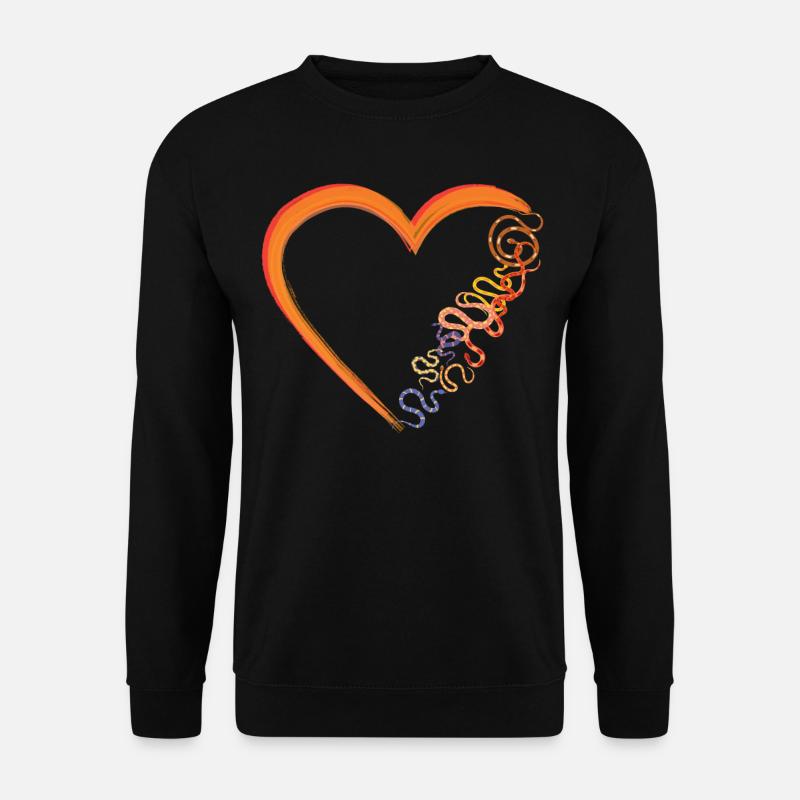 Snake Serpent Heart - Unisex Sweatshirt - black