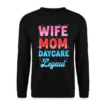 Childcare Daycare Provider Teacher - Unisex Sweatshirt - black - Front - Alina (178cm) & Michal (187cm)