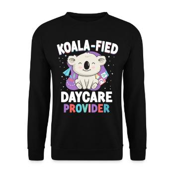 Childcare Daycare Provider Teacher - Unisex Sweatshirt - black - Front - Alina (178cm) & Michal (187cm)