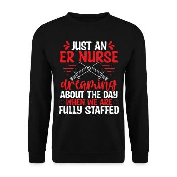 Emergency Medical Nurse Funny ER Nurse ER Tech - Unisex Sweatshirt - black - Front - Alina (178cm) & Michal (187cm)