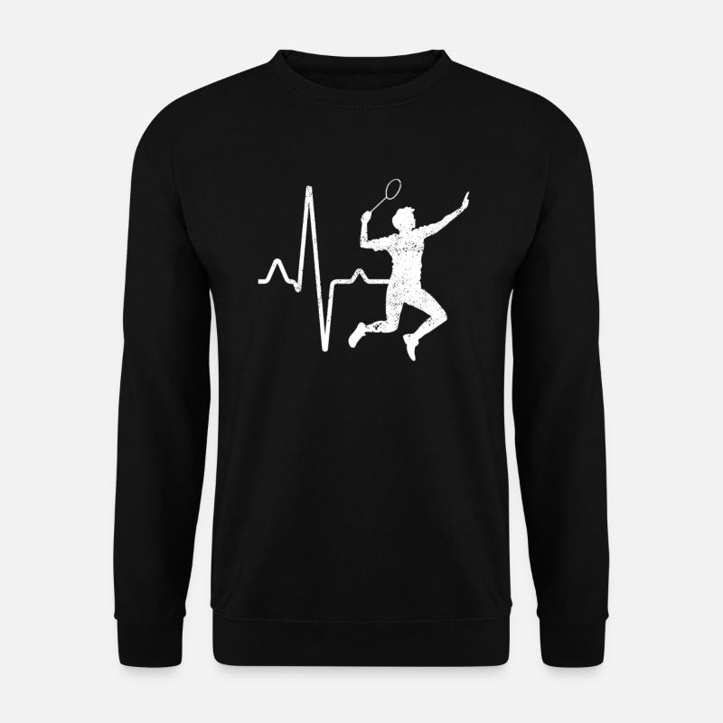 Badminton Heartbeat - Unisex Sweatshirt - black