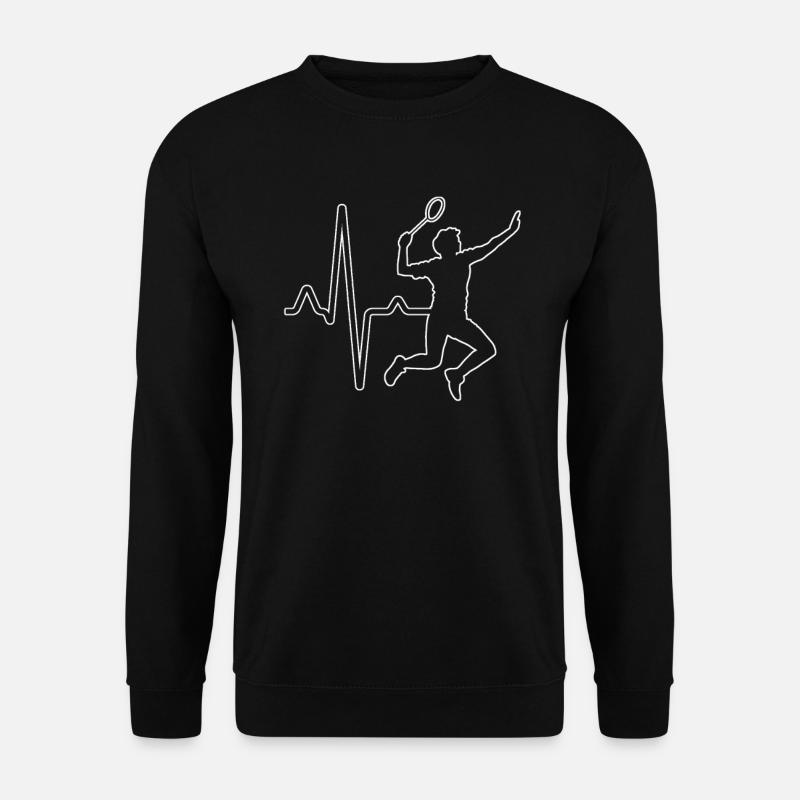 Badminton Heartbeat - Unisex Sweatshirt - black