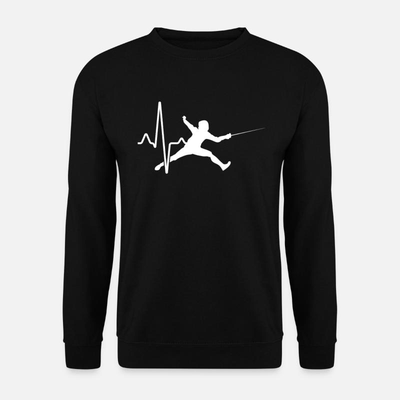 Fechten Herzschlag - Unisex Pullover - Schwarz