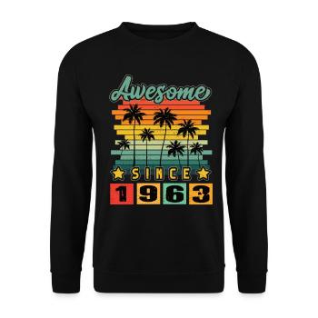 Génial depuis 1963 - Sweat-shirt Unisexe - noir - Devant - Alina (178cm) & Michal (187cm)