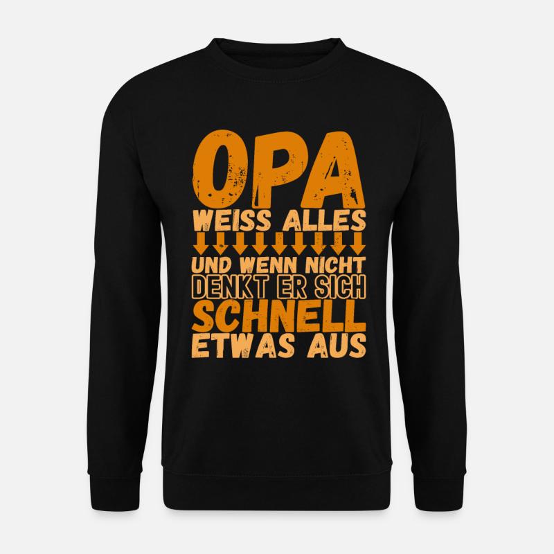 Opa Großvater - Unisex Pullover - Schwarz