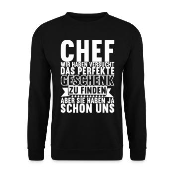 Abteilungsleiter Chef - Unisex Pullover - Schwarz - Vorne - Alina (178cm) & Michal (187cm)