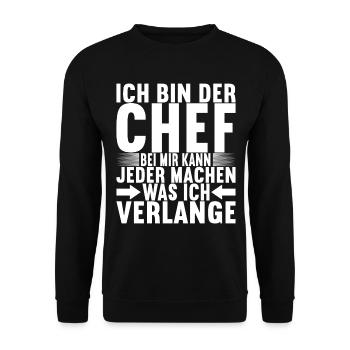 Abteilungsleiter Chef - Unisex Pullover - Schwarz - Vorne - Alina (178cm) & Michal (187cm)