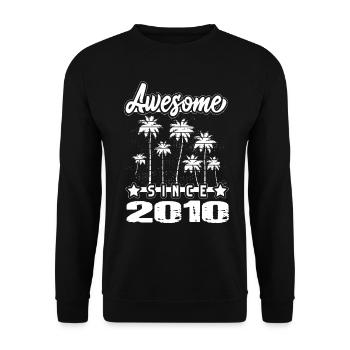 Awesome Since 2010 - Unisex Pullover - Schwarz - Vorne - Alina (178cm) & Michal (187cm)