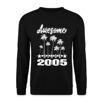 Awesome Since 2005 - Unisex Sweatshirt - black - Front - Alina (178cm) & Michal (187cm)