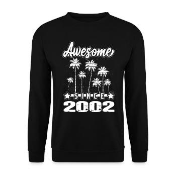 Awesome Since 2002 - Unisex Sweatshirt - black - Front - Alina (178cm) & Michal (187cm)