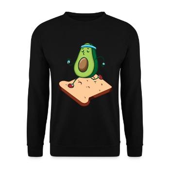 Avocado Toast - Unisex Pullover - Schwarz - Vorne - Alina (178cm) & Michal (187cm)