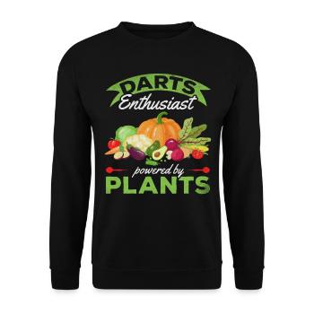 Passionné de fléchettes propulsé par des plantes I Lustiger - Sweat-shirt Unisexe - noir - Devant - Alina (178cm) & Michal (187cm)