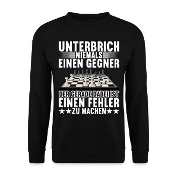 Schach Schachspieler - Unisex Pullover - Schwarz - Vorne - Alina (178cm) & Michal (187cm)