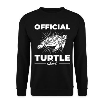 Sea Turtle Lover Official Turtle Shirt - Unisex Sweatshirt - black - Front - Alina (178cm) & Michal (187cm)