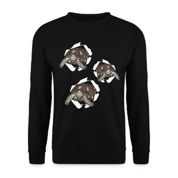 Sea turtles Turtle lovers - Unisex Sweatshirt - black - Front - Alina (178cm) & Michal (187cm)